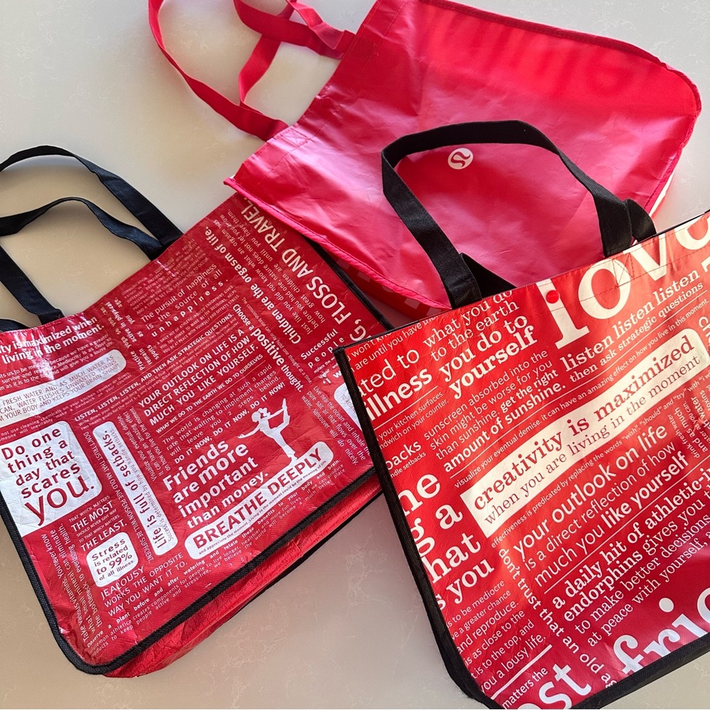 Lululemon reusable Tote BUNDLE